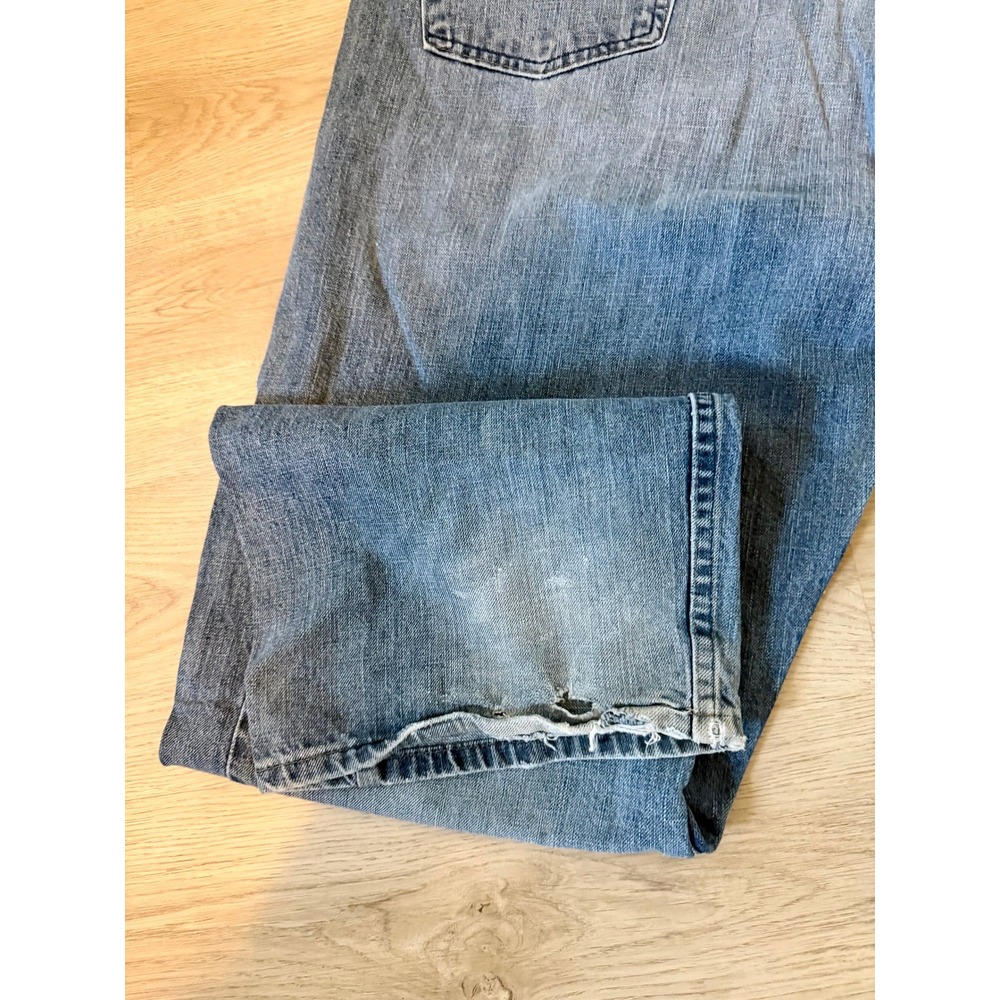 Wrangler Jeans Co Loose Straight Mens 42x32 Blue Denim Jeans 97TWWRI Medium Wash - Picture 7 of 8